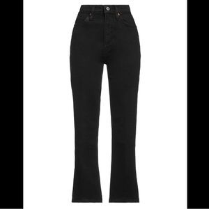 RE/DONE 70s cropped high-rise bootcut jeans in black